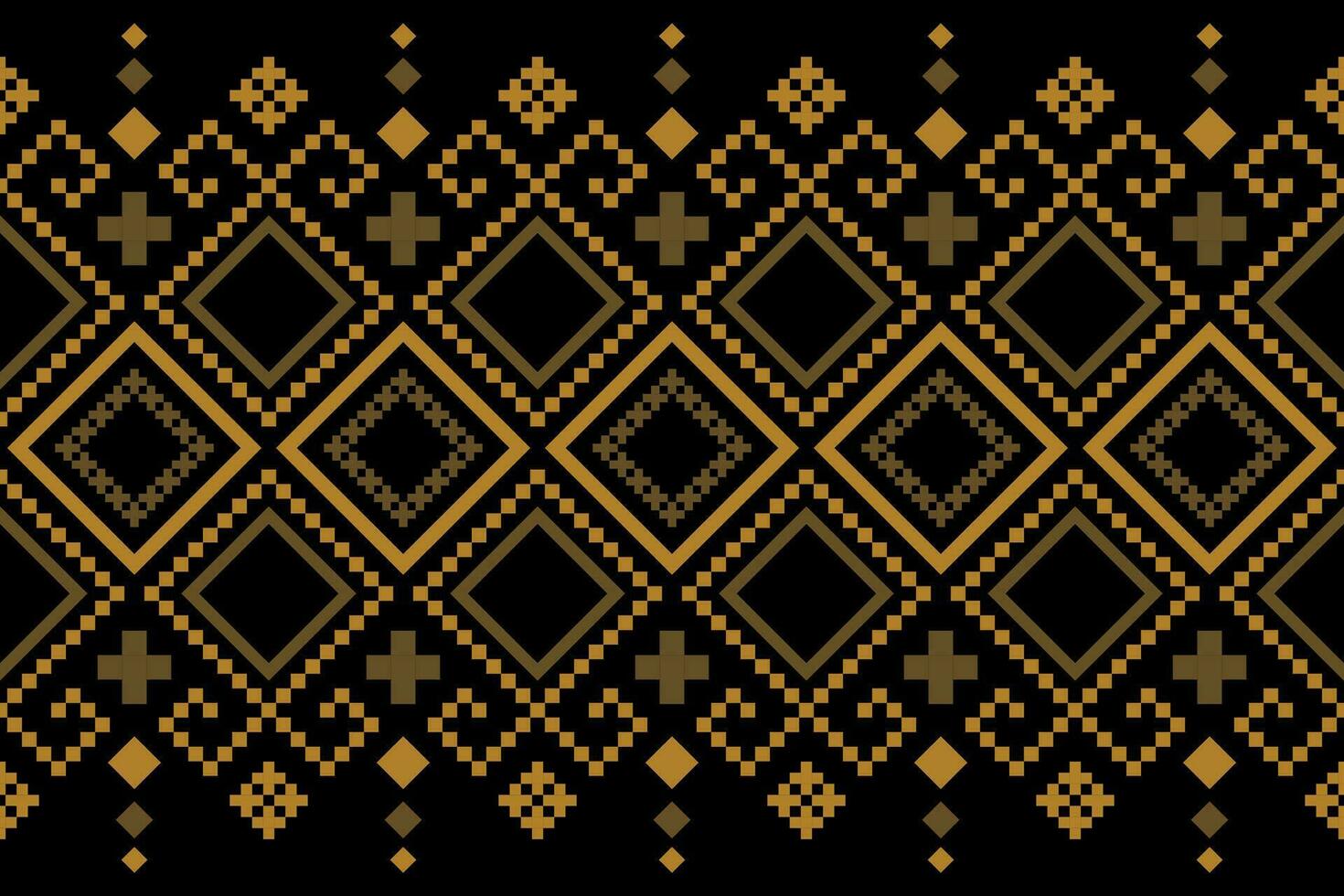 Nature vintages cross stitch traditional ethnic pattern paisley flower Ikat background abstract Aztec African Indonesian Indian seamless pattern for fabric print cloth dress carpet curtains and sarong vector