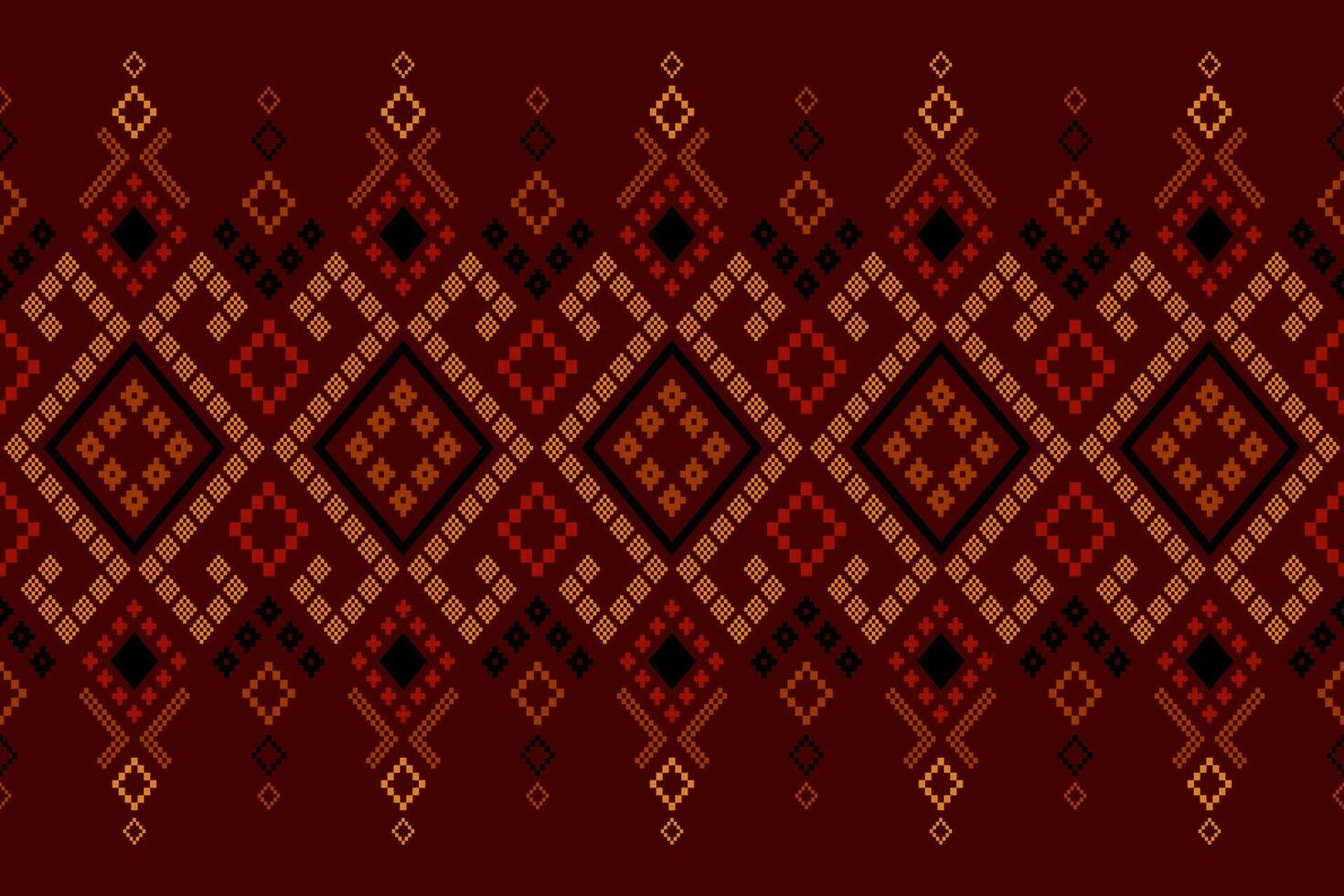 rojo tradicional étnico modelo cachemir flor ikat antecedentes resumen azteca africano indonesio indio sin costura modelo para tela impresión paño vestir alfombra cortinas y pareo de malasia vector