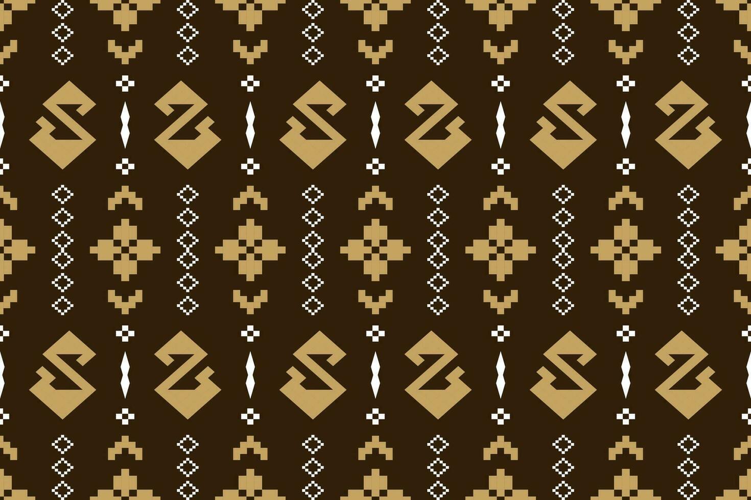 Nature vintages cross stitch traditional ethnic pattern paisley flower Ikat background abstract Aztec African Indonesian Indian seamless pattern for fabric print cloth dress carpet curtains and sarong vector