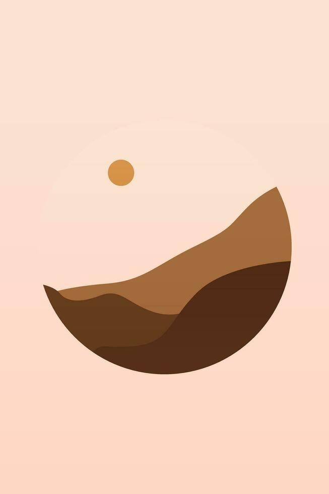 Minimalist Nature Boho Wall Decor vector