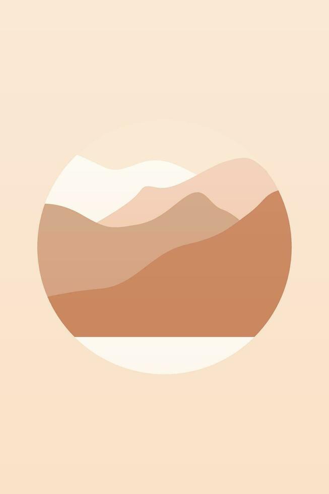 Minimalist Nature Boho Wall Decor vector