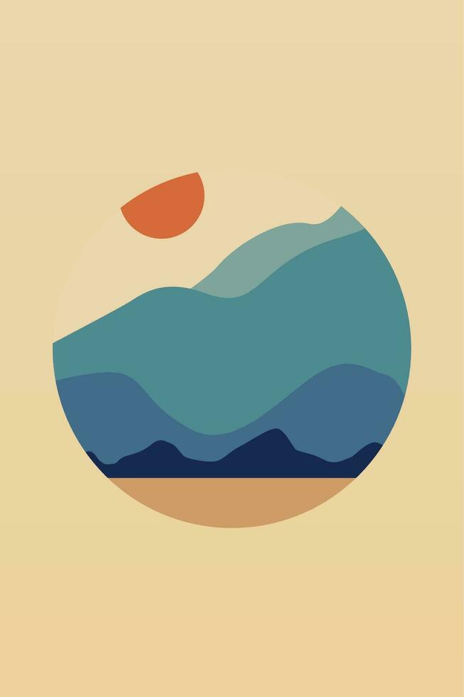 Minimalist Nature Boho Wall Decor vector