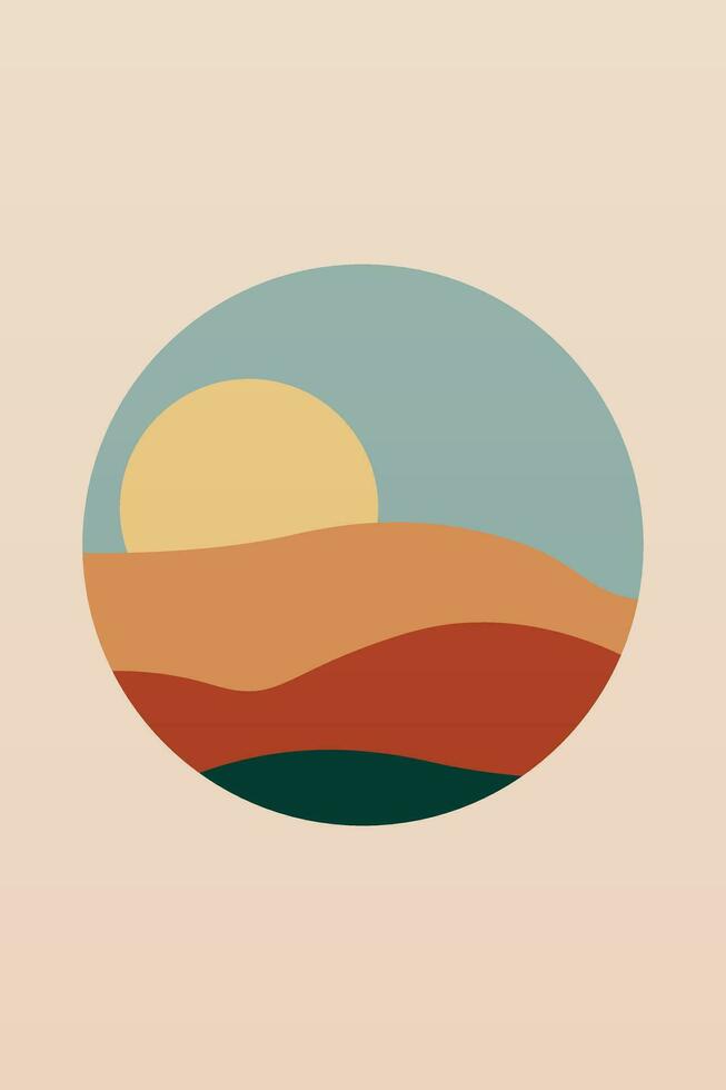 Minimalist Nature Boho Wall Decor vector