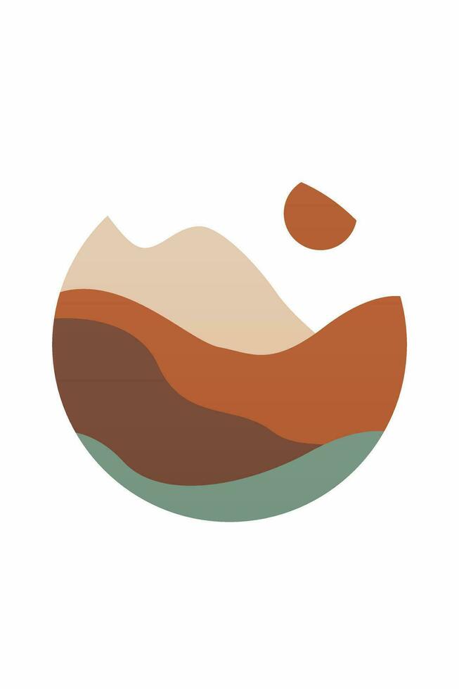 Minimalist Nature Boho Wall Decor vector