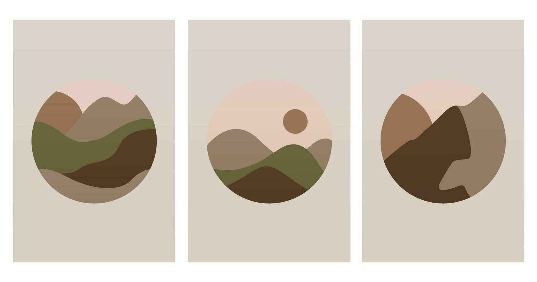 Minimalist Nature Boho Wall Decor vector