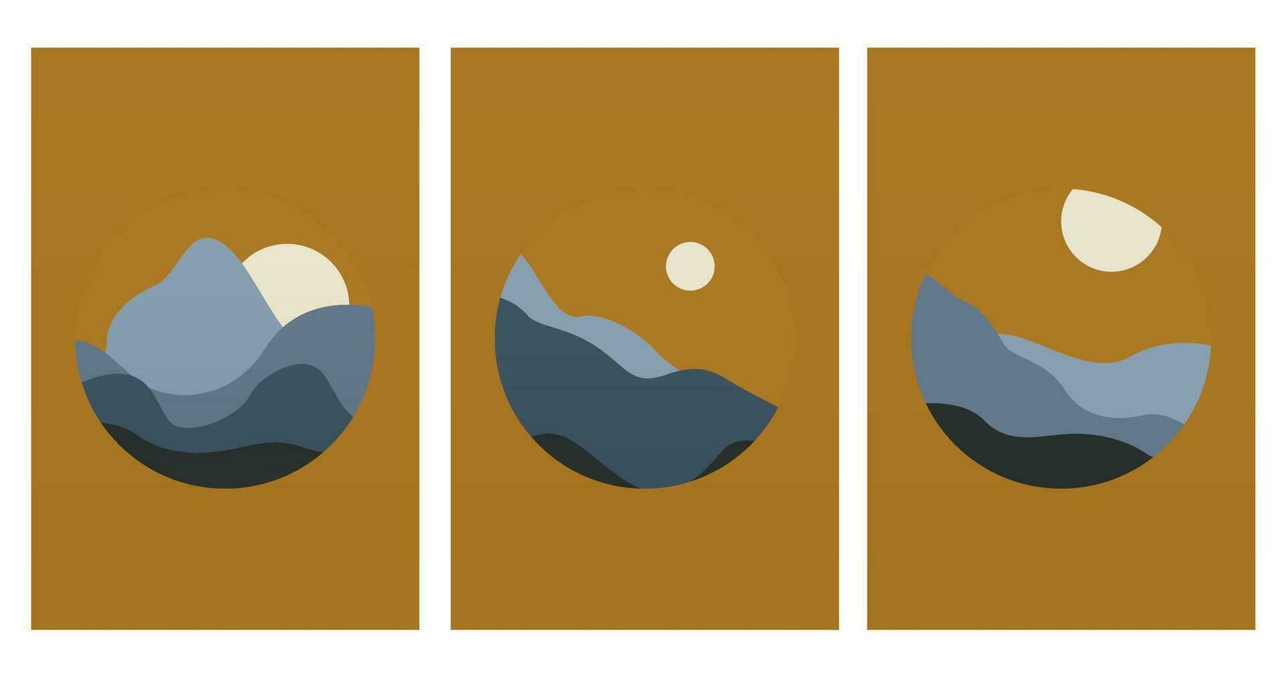 Minimalist Nature Boho Wall Decor vector