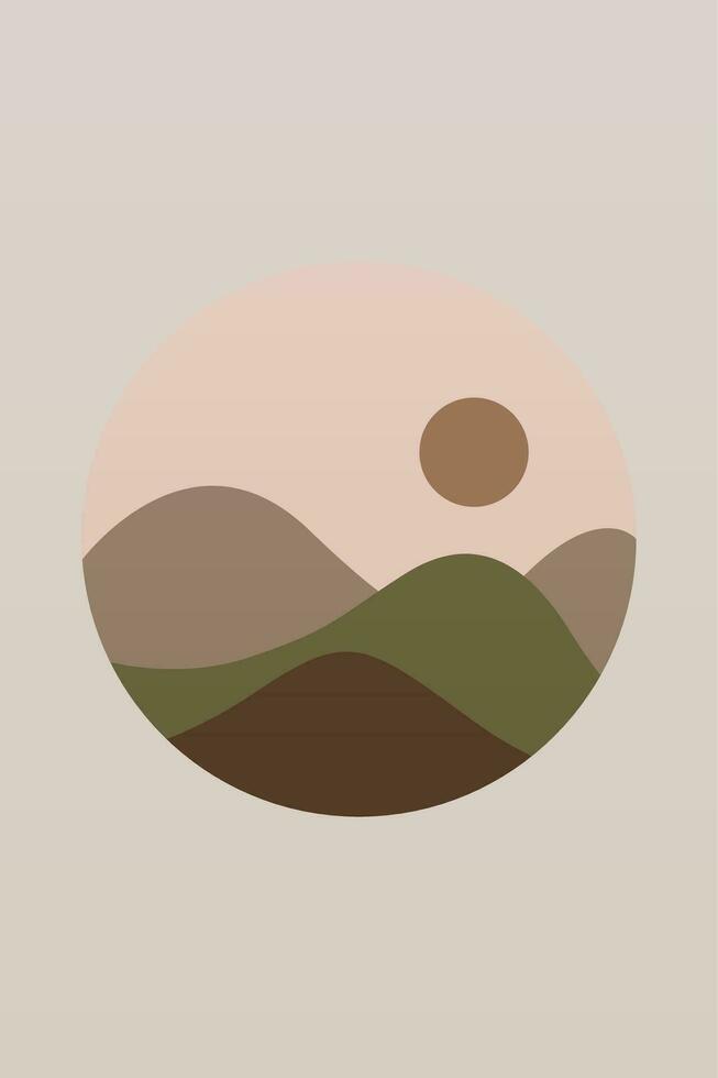 Minimalist Nature Boho Wall Decor vector