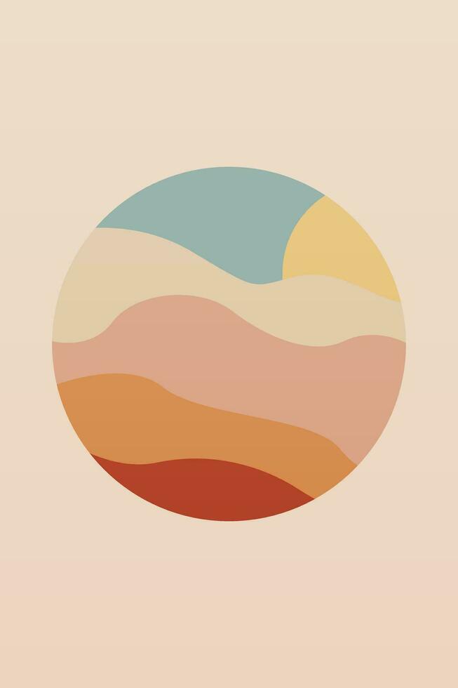 Minimalist Nature Boho Wall Decor vector