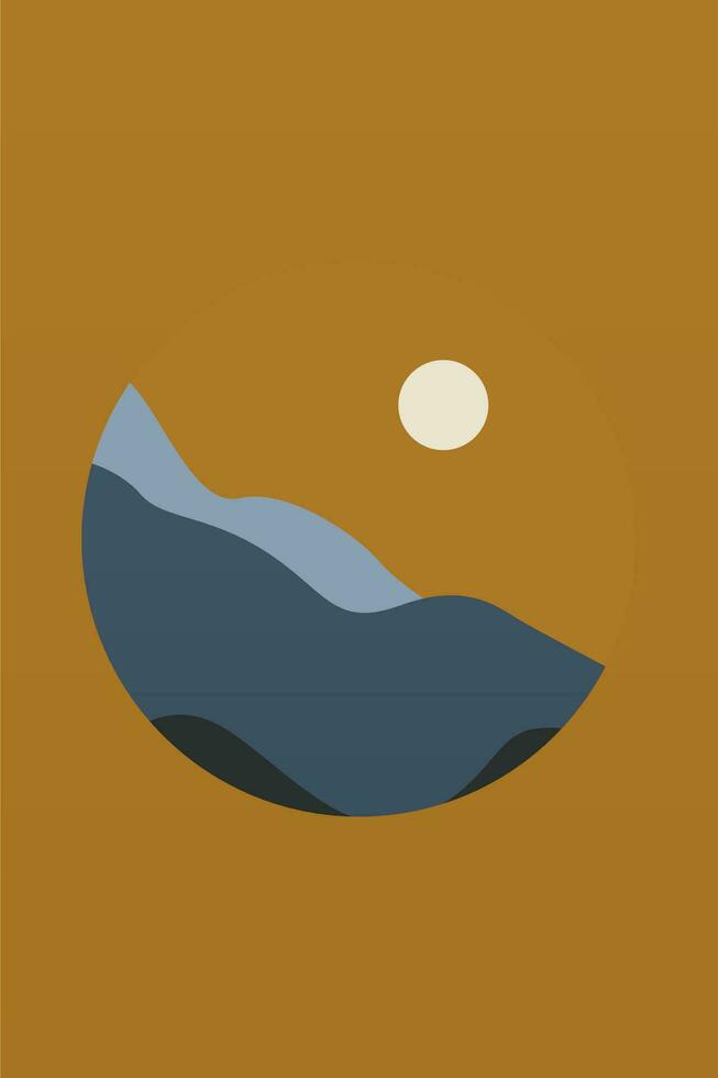 Minimalist Nature Boho Wall Decor vector