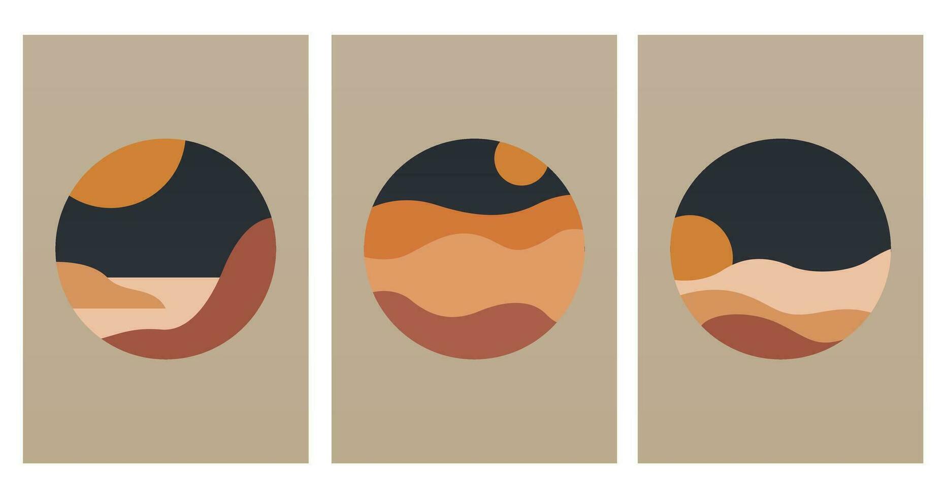 Minimalist Nature Boho Wall Decor vector