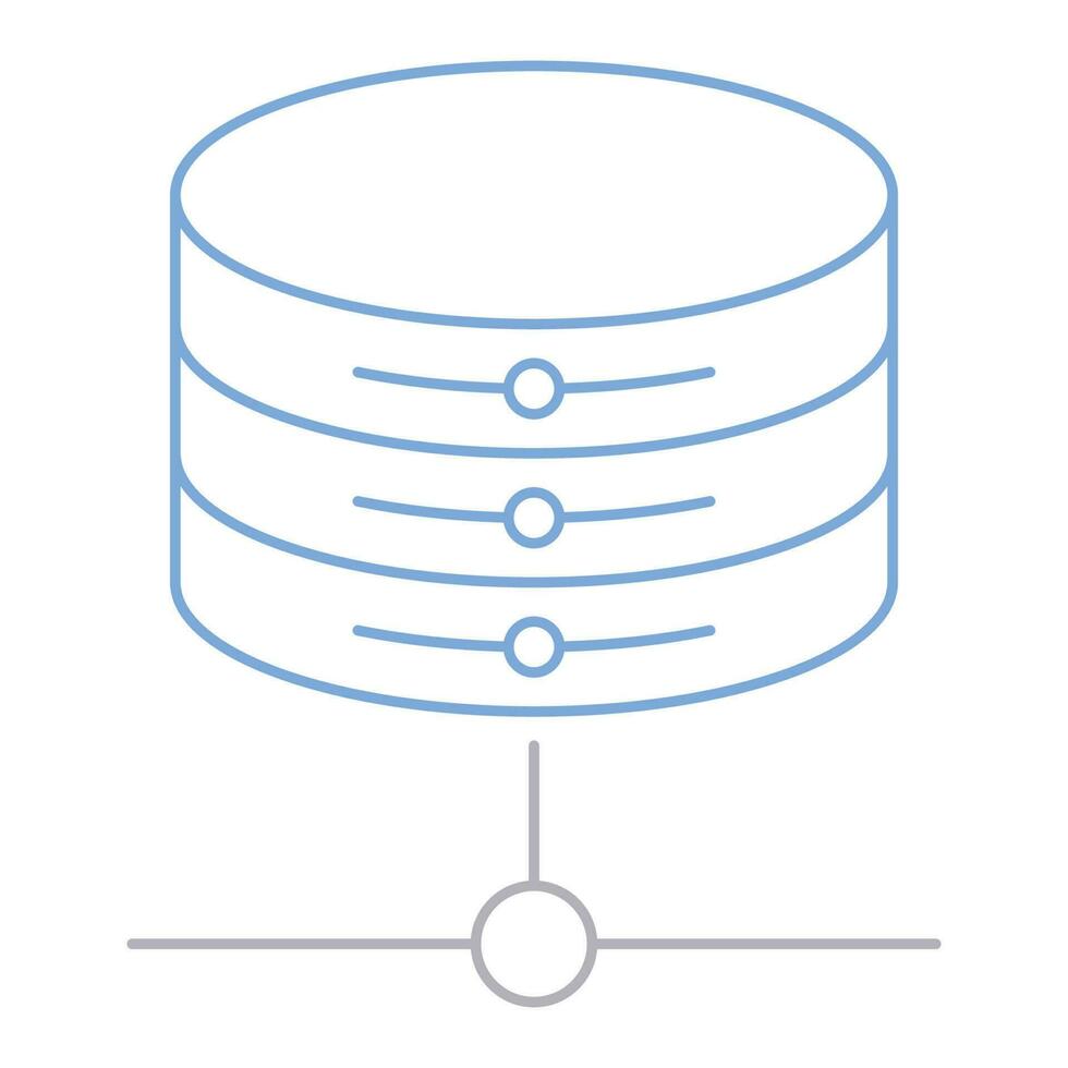 a diagram of a database with two rows vector
