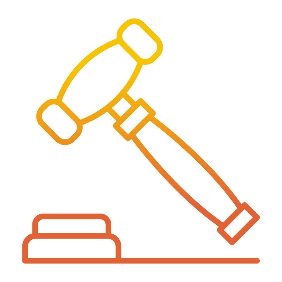 a judge's hammer and a wooden block on a white background vector