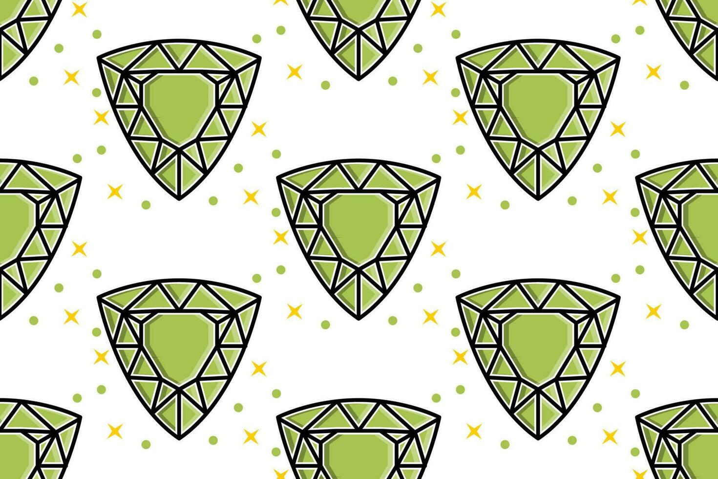 a pattern with green and yellow diamonds vector