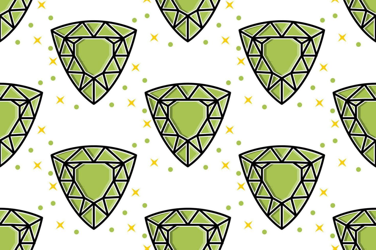 a pattern with green and yellow diamonds vector