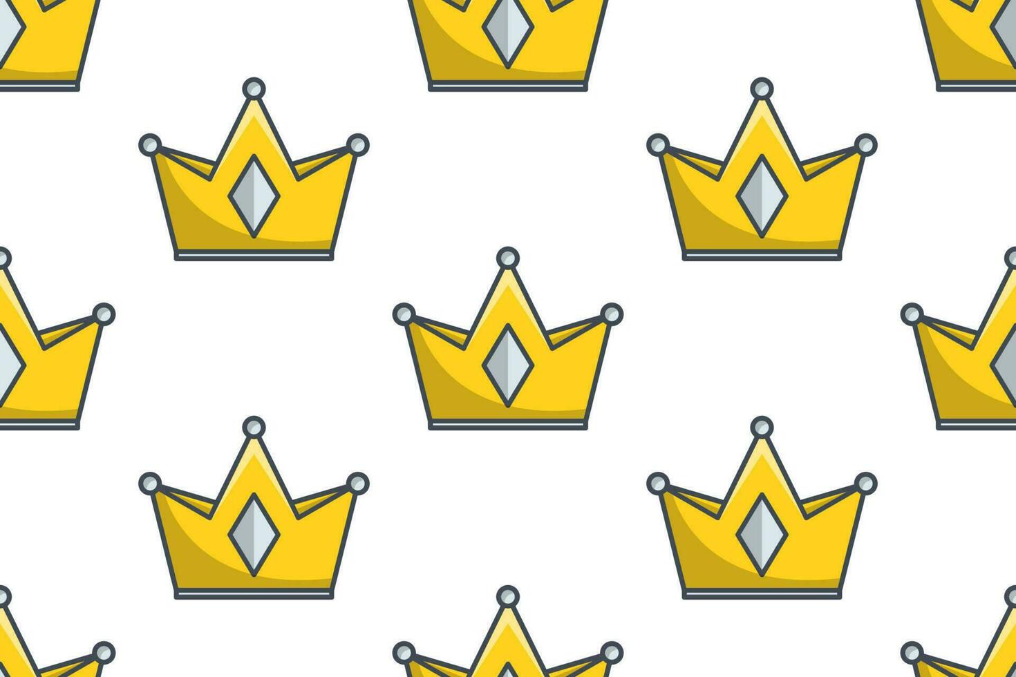 seamless pattern with crowns on white background vector