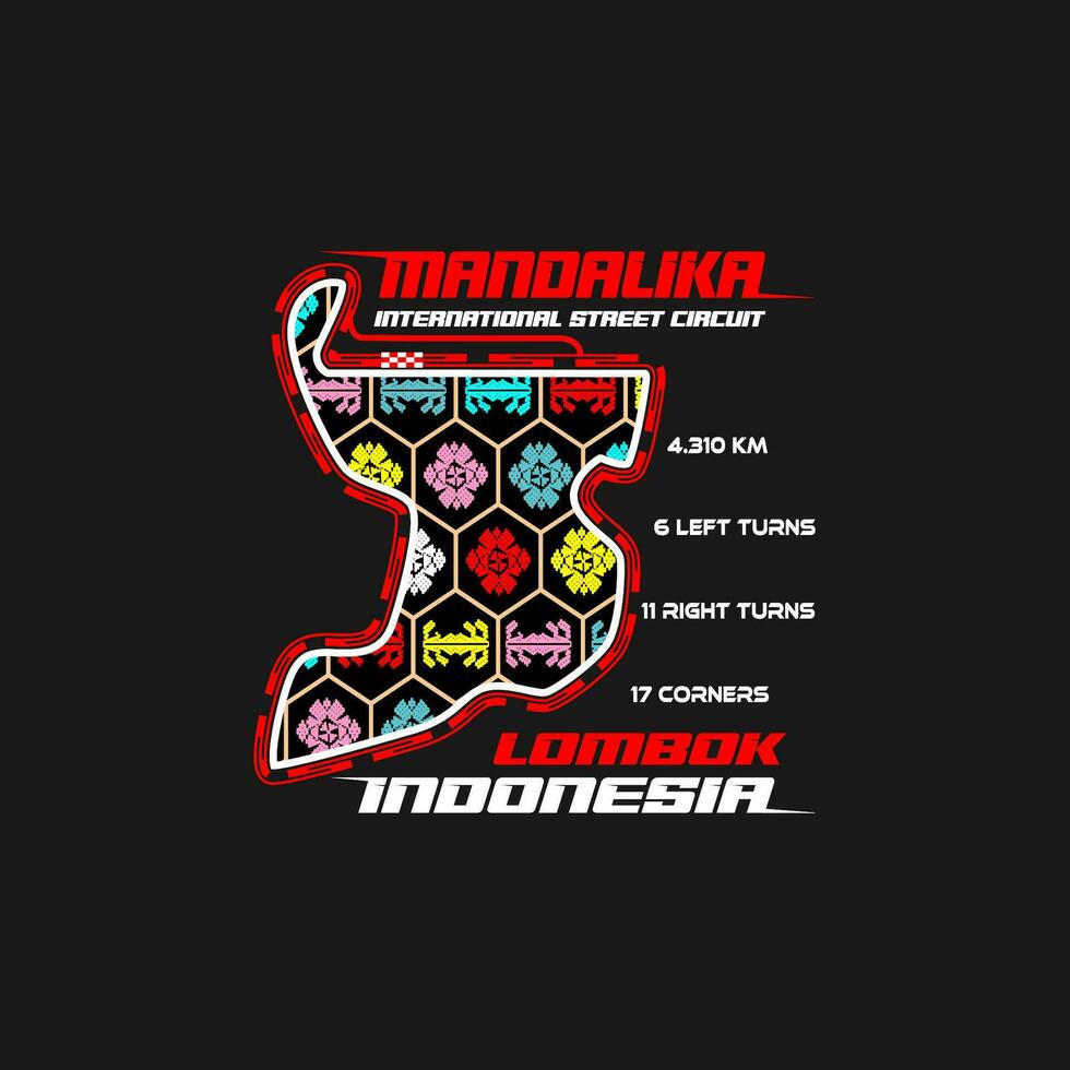 MANDALIKA MOTOGP T-SHIRT vector