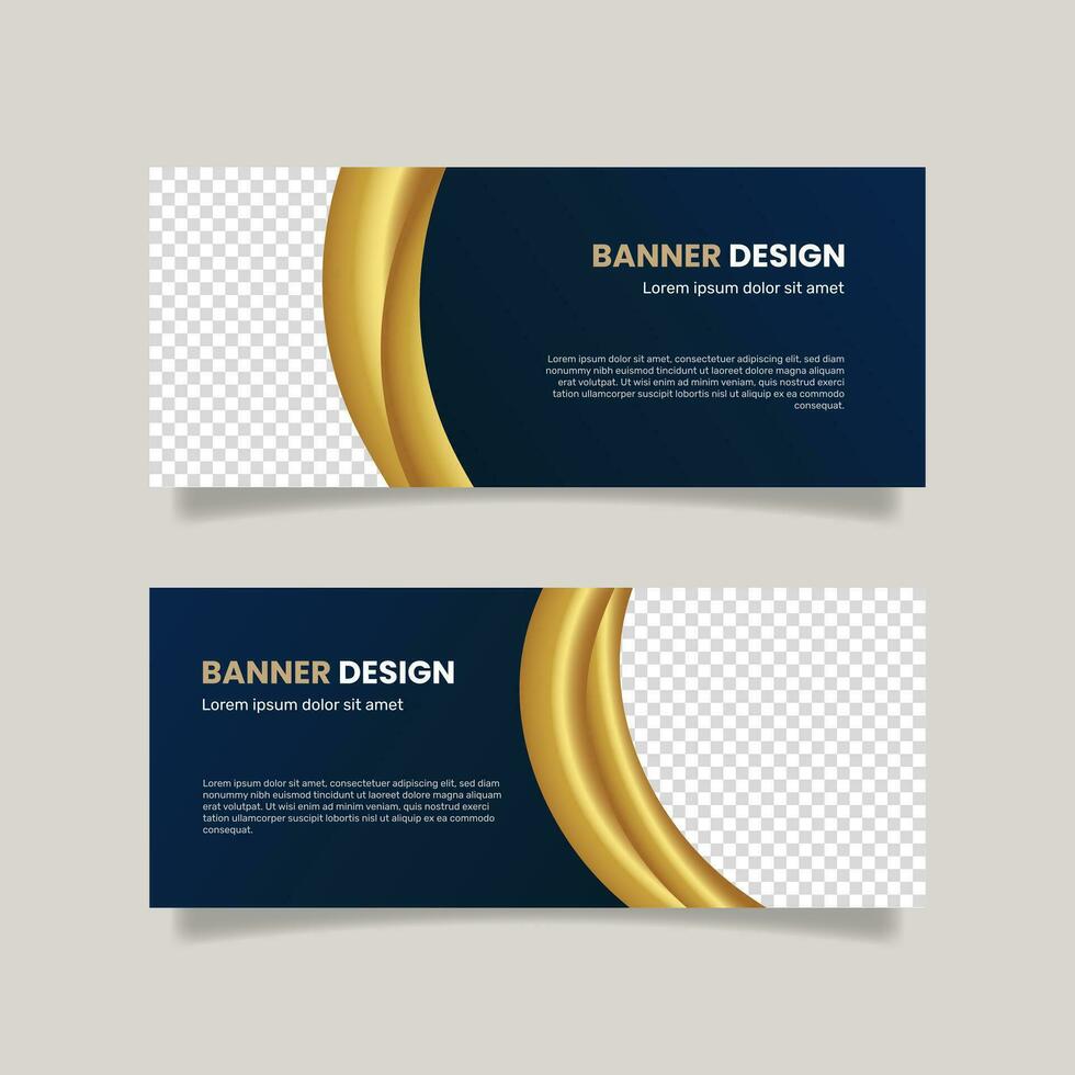 Gradient golden luxury banners. - Vector. vector