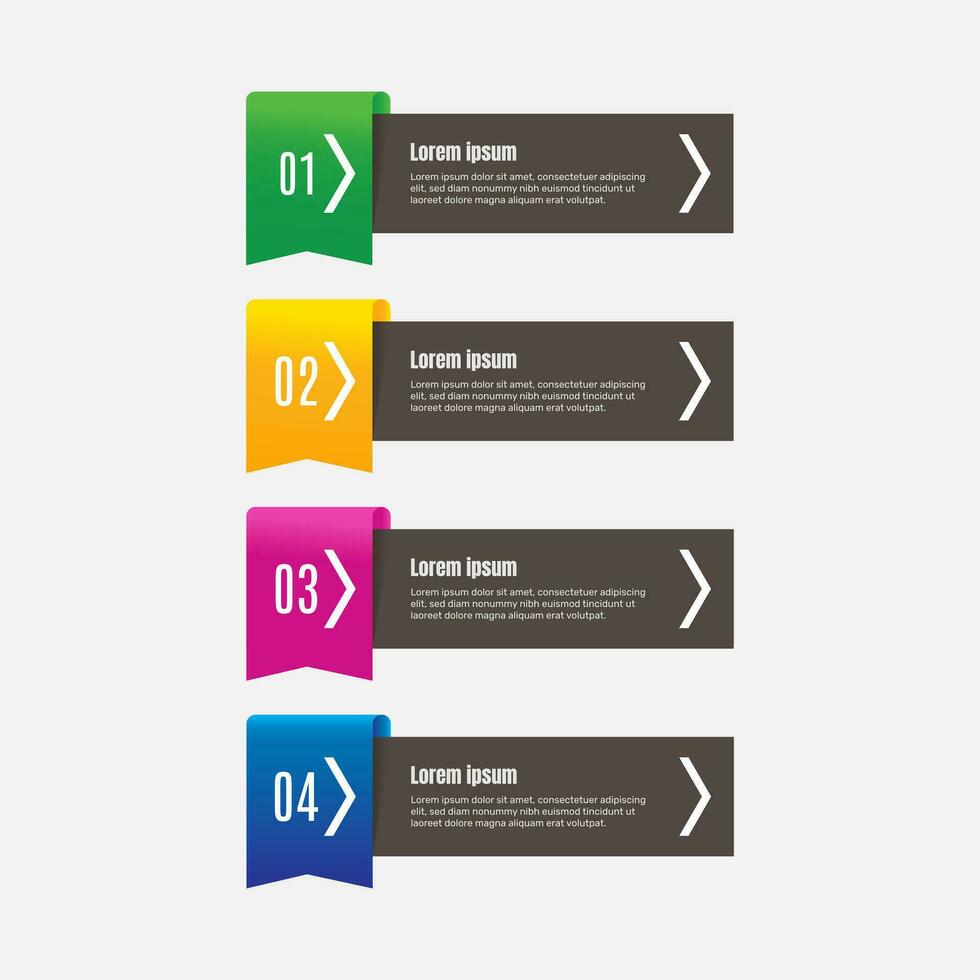 Business data visualization Template. Infographic design element steps, option, process, timeline. gradient colorful graphic elements for process, presentation, layout, banner. - Vector. vector