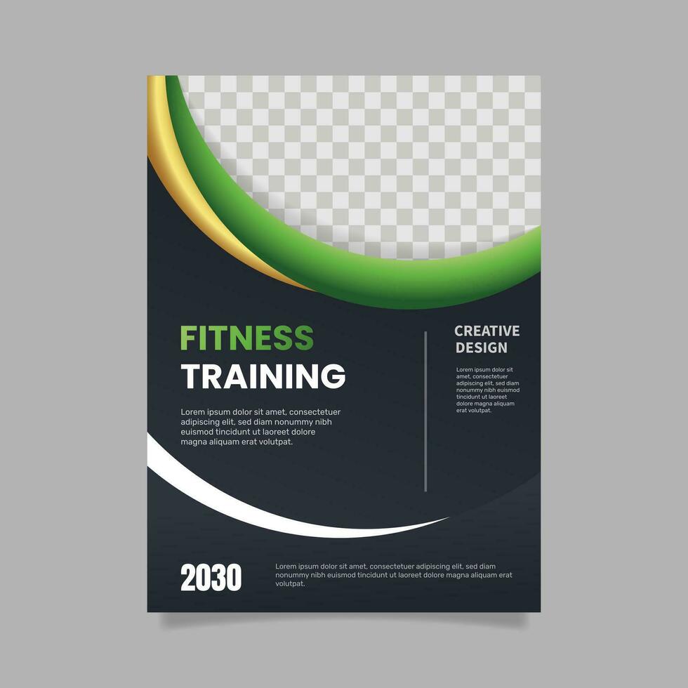 Flat fitness vertical poster template. - Vector. vector