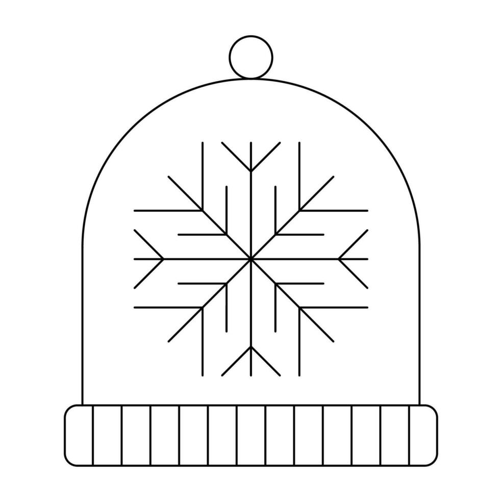 winter hat with snowflake vector illustration design