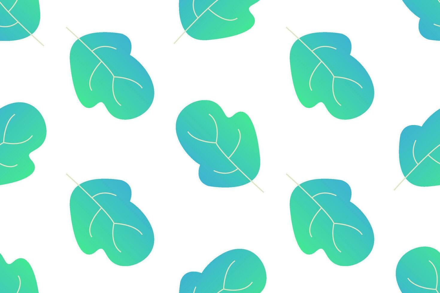 a pattern with green leaves on a white background vector