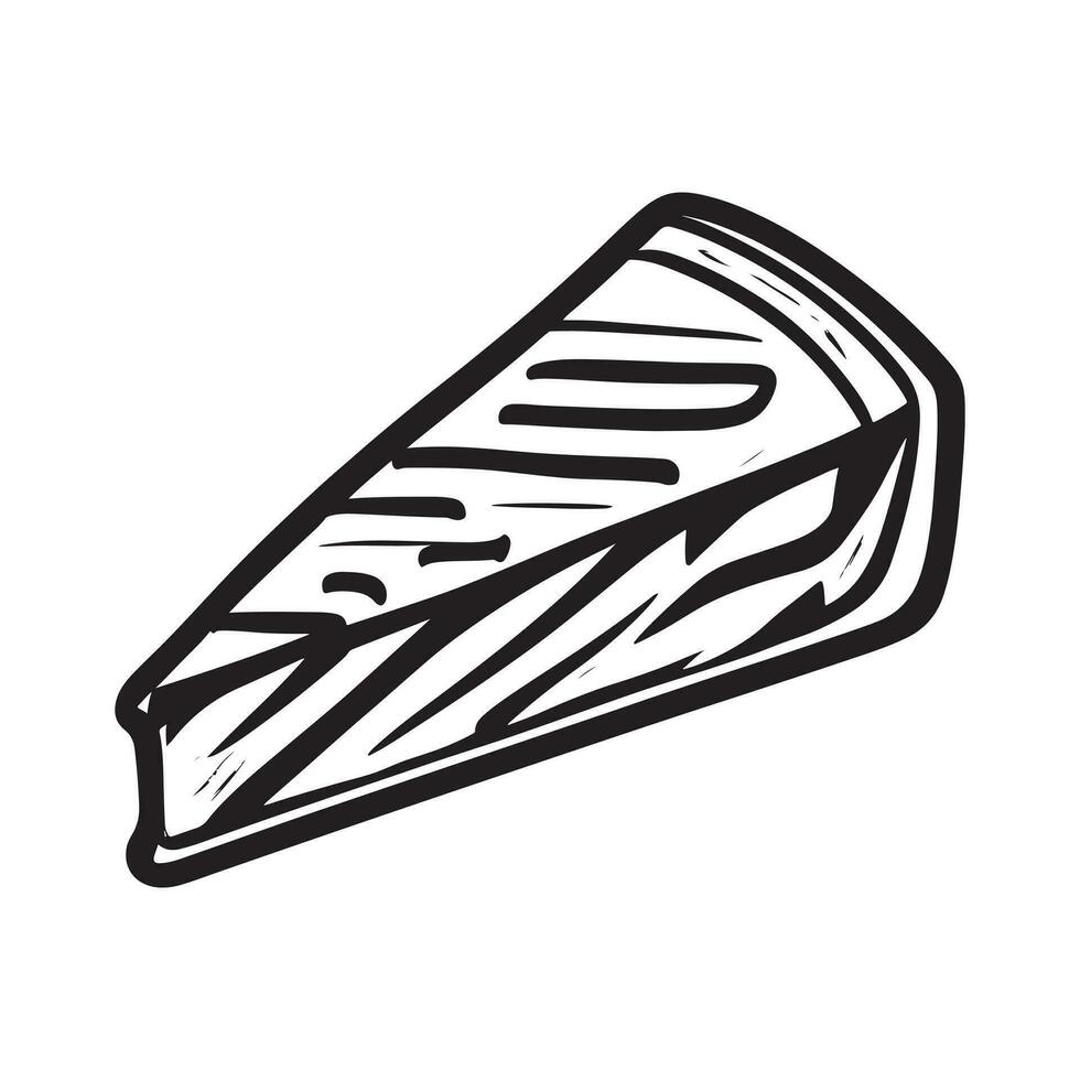 hand drawn illustration of a sliced cheese 34370460 Vector Art at Vecteezy