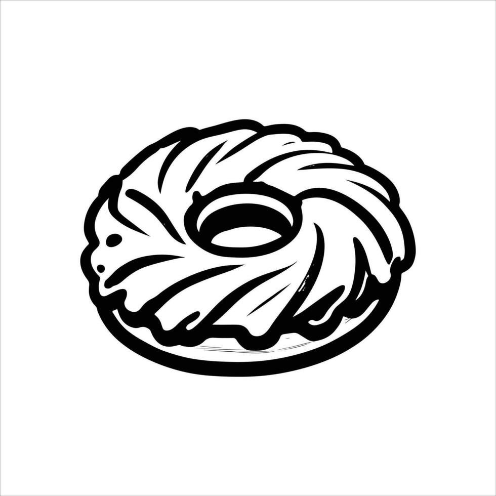 mano dibujado ilustración de rosquilla vector