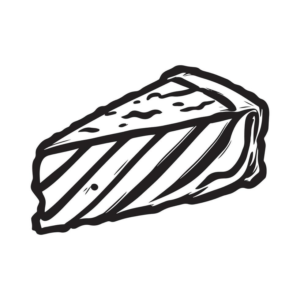 hand drawn illustration of a sliced cheese 34370479 Vector Art at Vecteezy