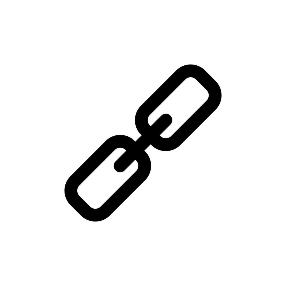 Link silhouette icon. Clip. Vector. vector