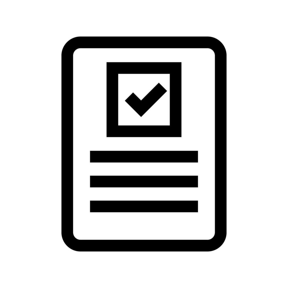 Simple checklist icon. Questionnaire sheet. Vector. vector