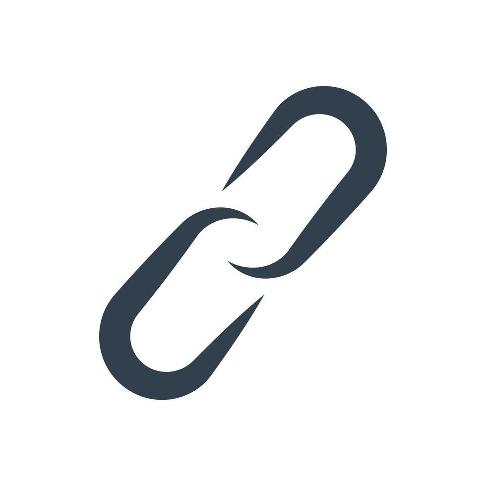 Modern link silhouette icon. Vector. vector