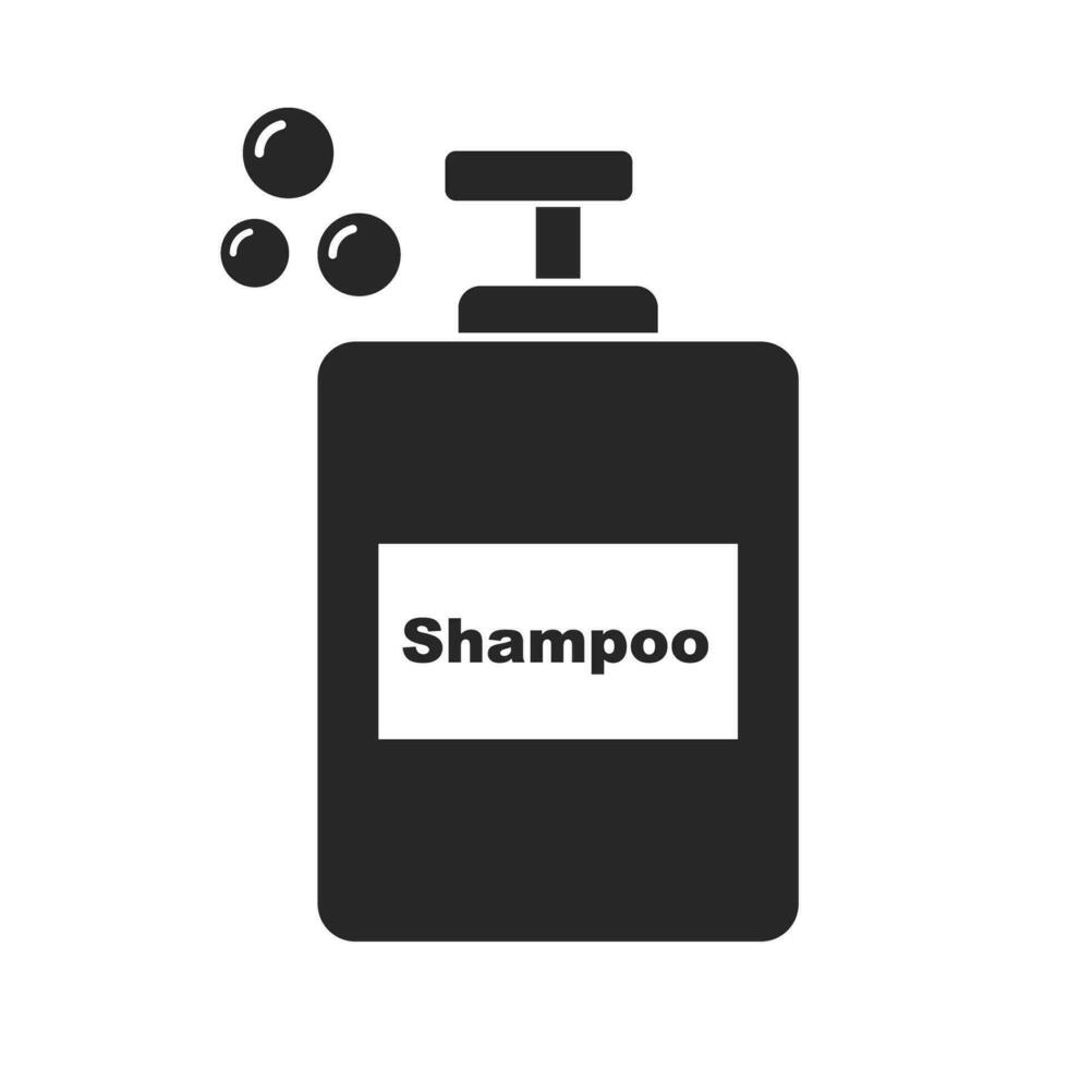 Shampoo bottle and washing foam silhouette icon. Vector. vector