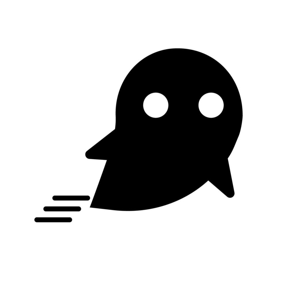 Floating ghost silhouette icon. Vector. vector