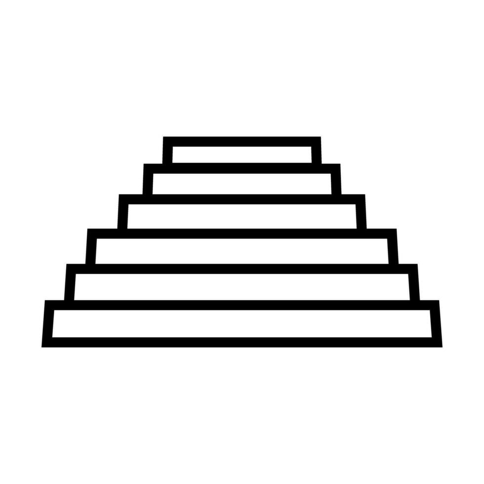 Simple stairs front icon. Steps. Vector. vector