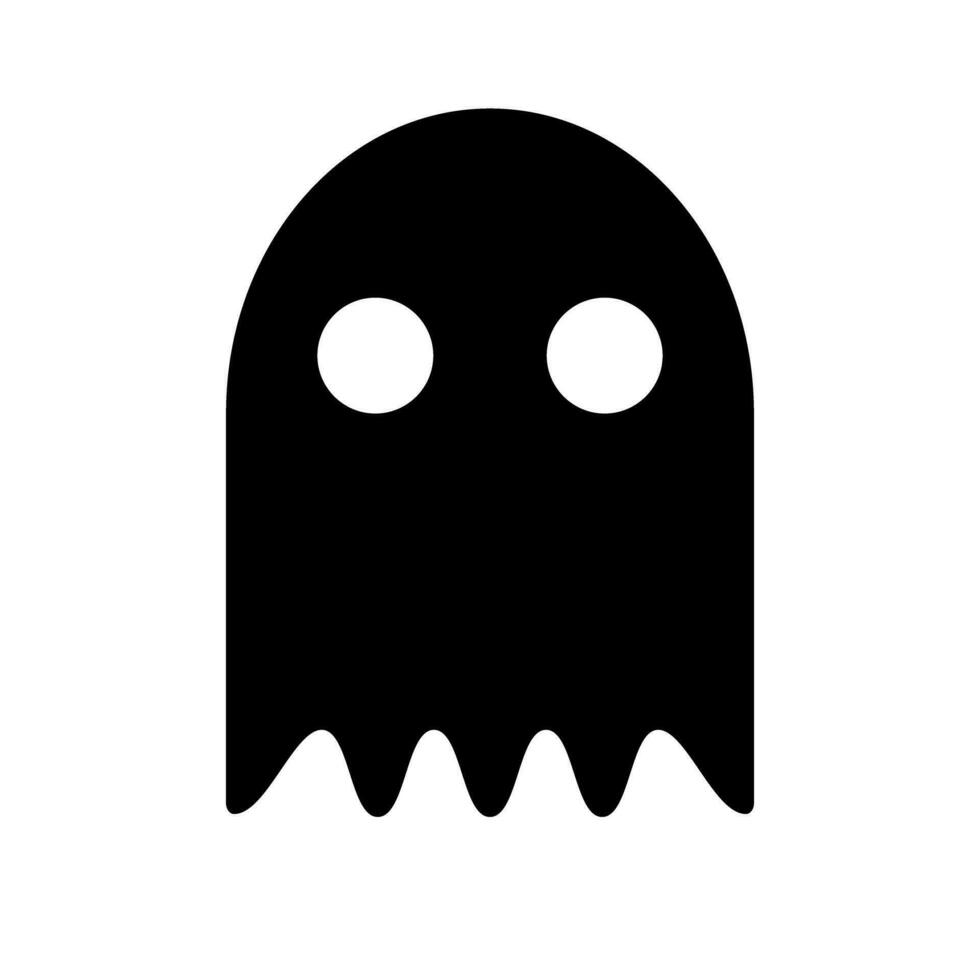 Cute ghost silhouette icon. Vector. vector