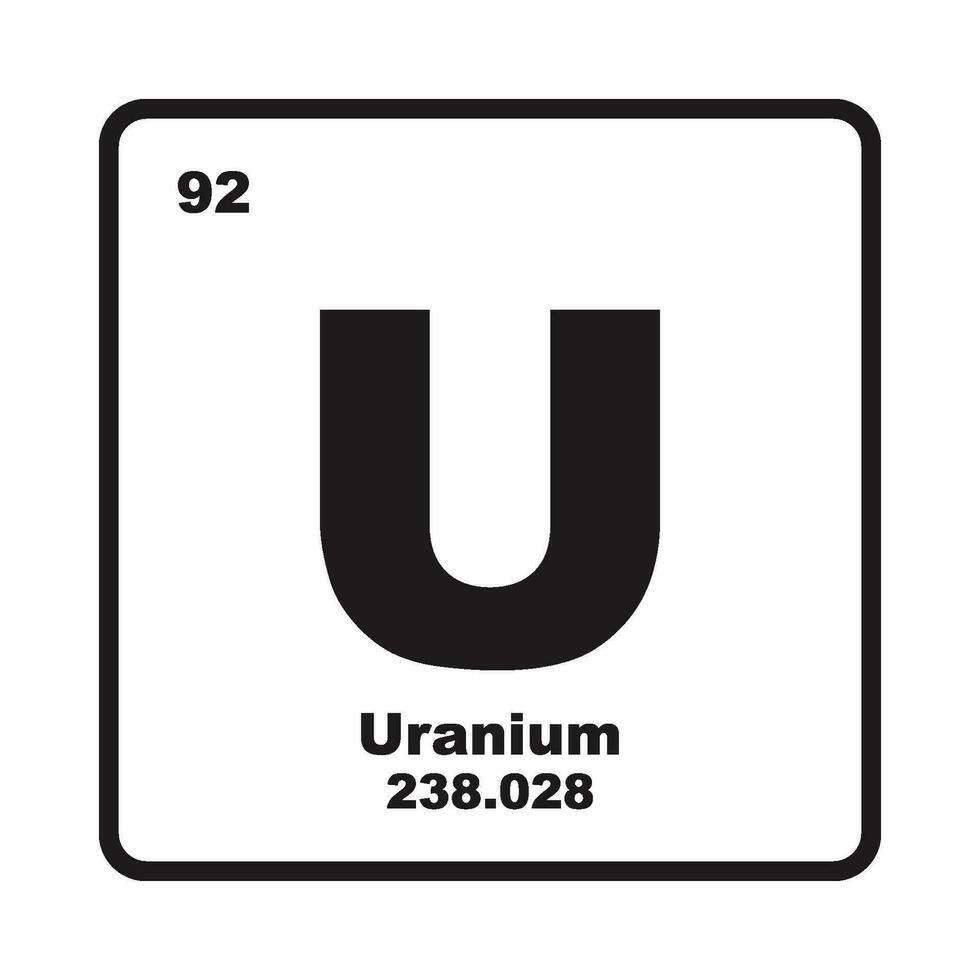 Uranium chemistry icon vector