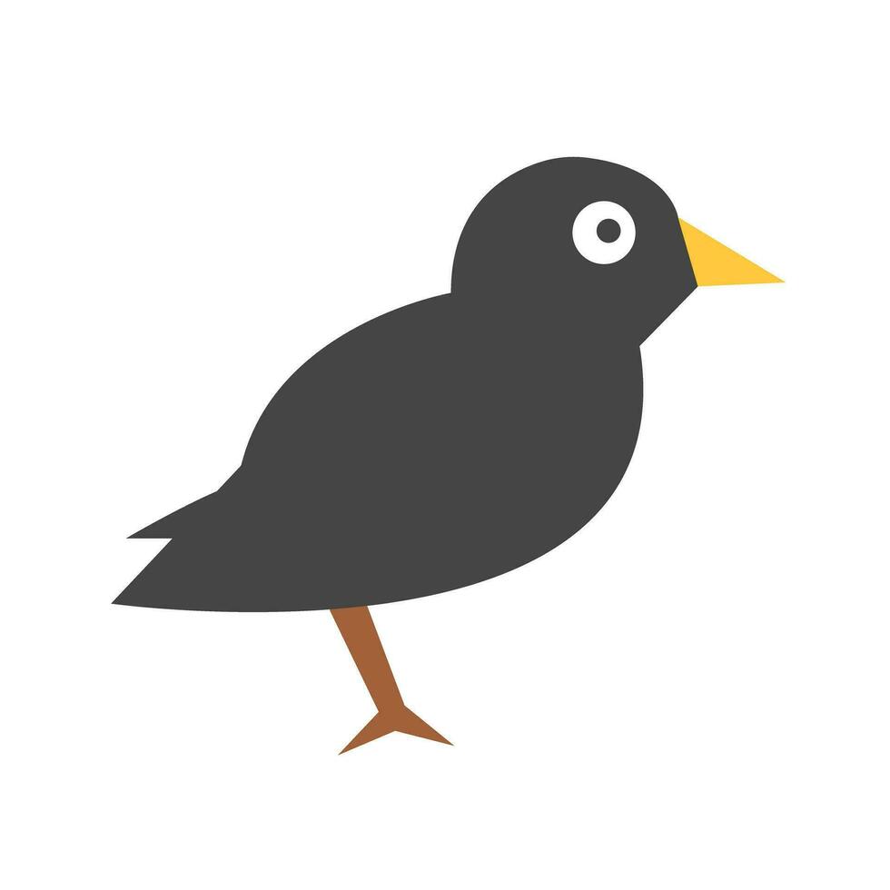 Flat design crow icon. Vector. vector