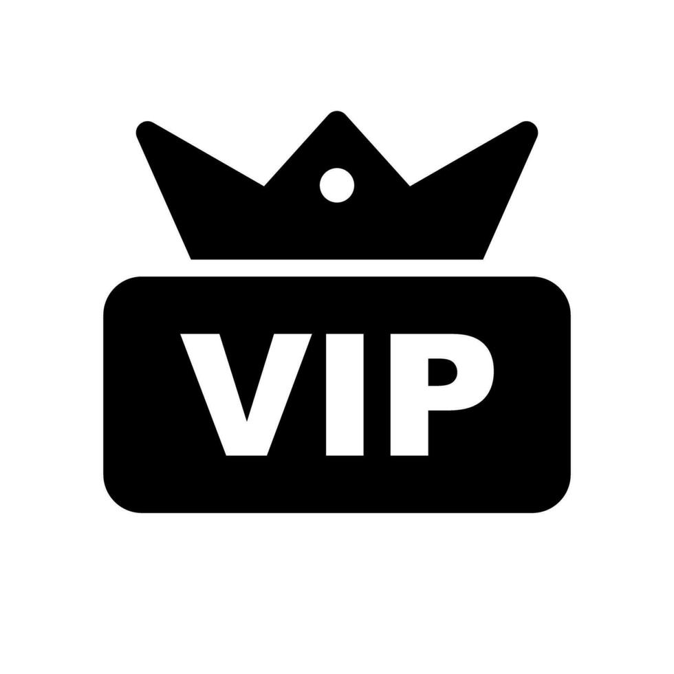 VIP silueta icono. especial preferente beneficio. vector. vector