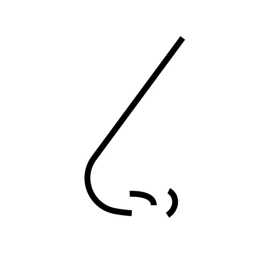 Simple side view nose icon. Vector. vector