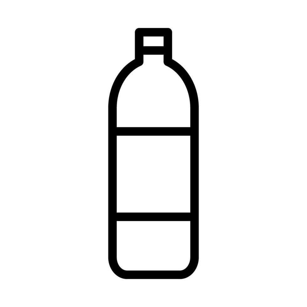sencillo el plastico botella icono. beber. vector. vector