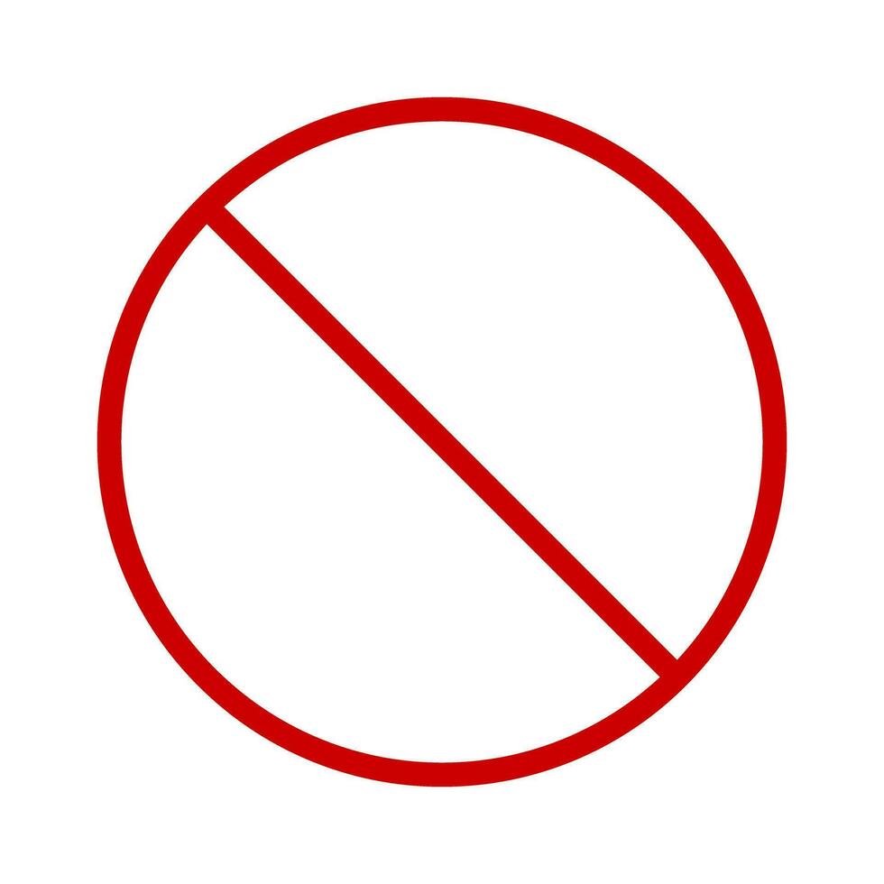 Simple prohibition sign. Regulation icon. Restriction icon. Vector. vector