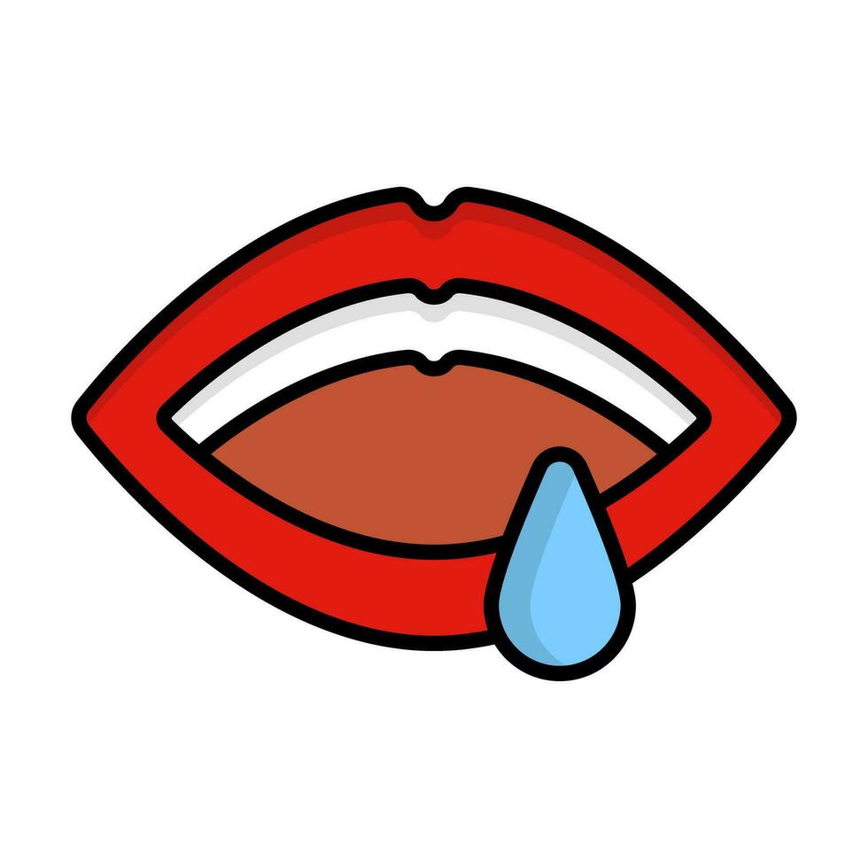 Flat design saliva icon. Vector. vector