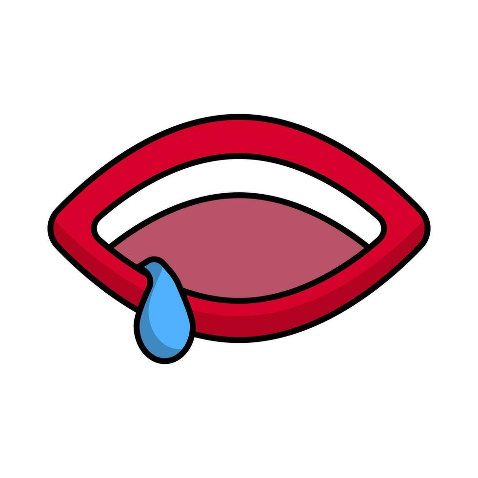 Mouth and saliva icon. Vector. vector