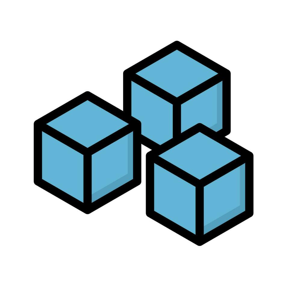 Block ice icon. Ice cube. Vector. vector