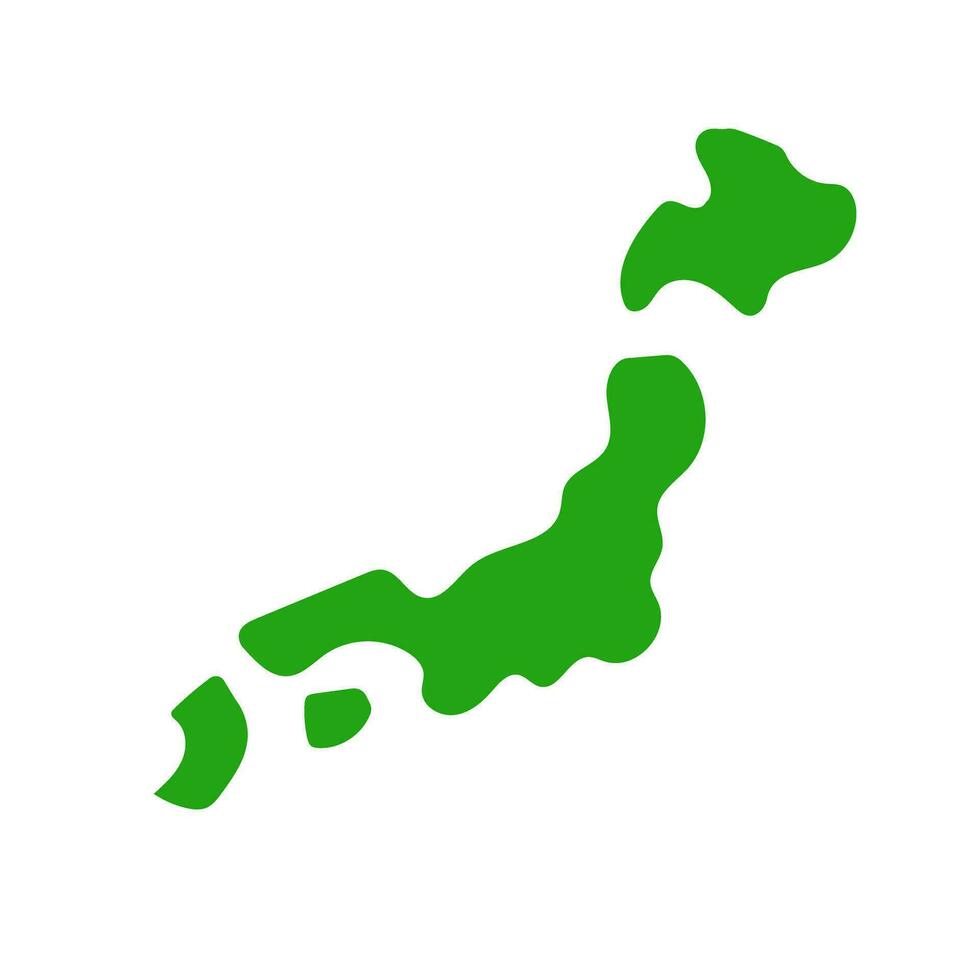 Flat design simple Japanese map icon. Vector. vector