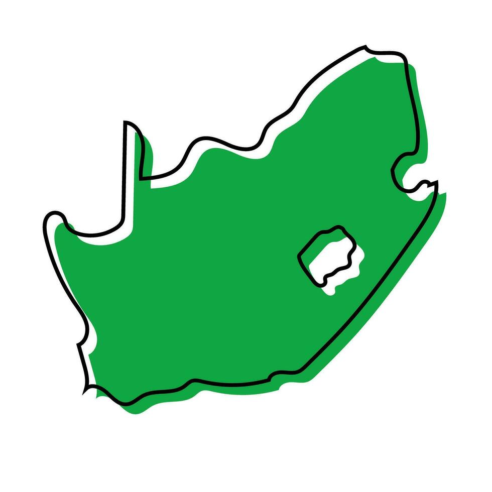 Modern South African map icon. Vector. vector