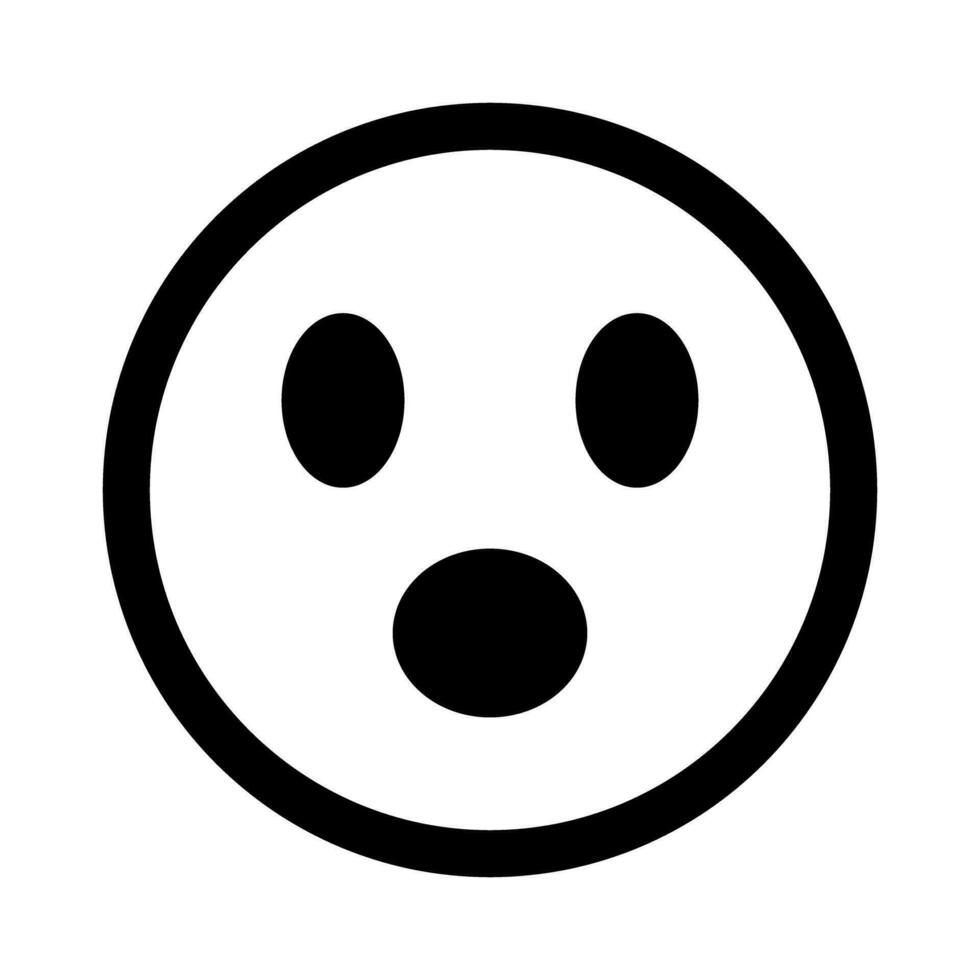 Simple surprised face icon. Vector. vector
