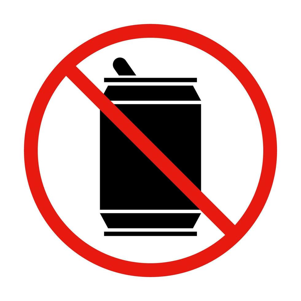 lata prohibido icono. hacer no lanzar lejos latas vector. vector