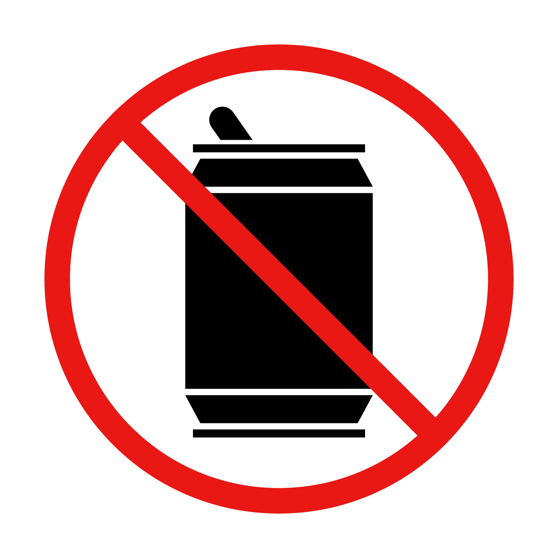 Can prohibited icon. Do not throw away cans. Vector. 34370787 Vector