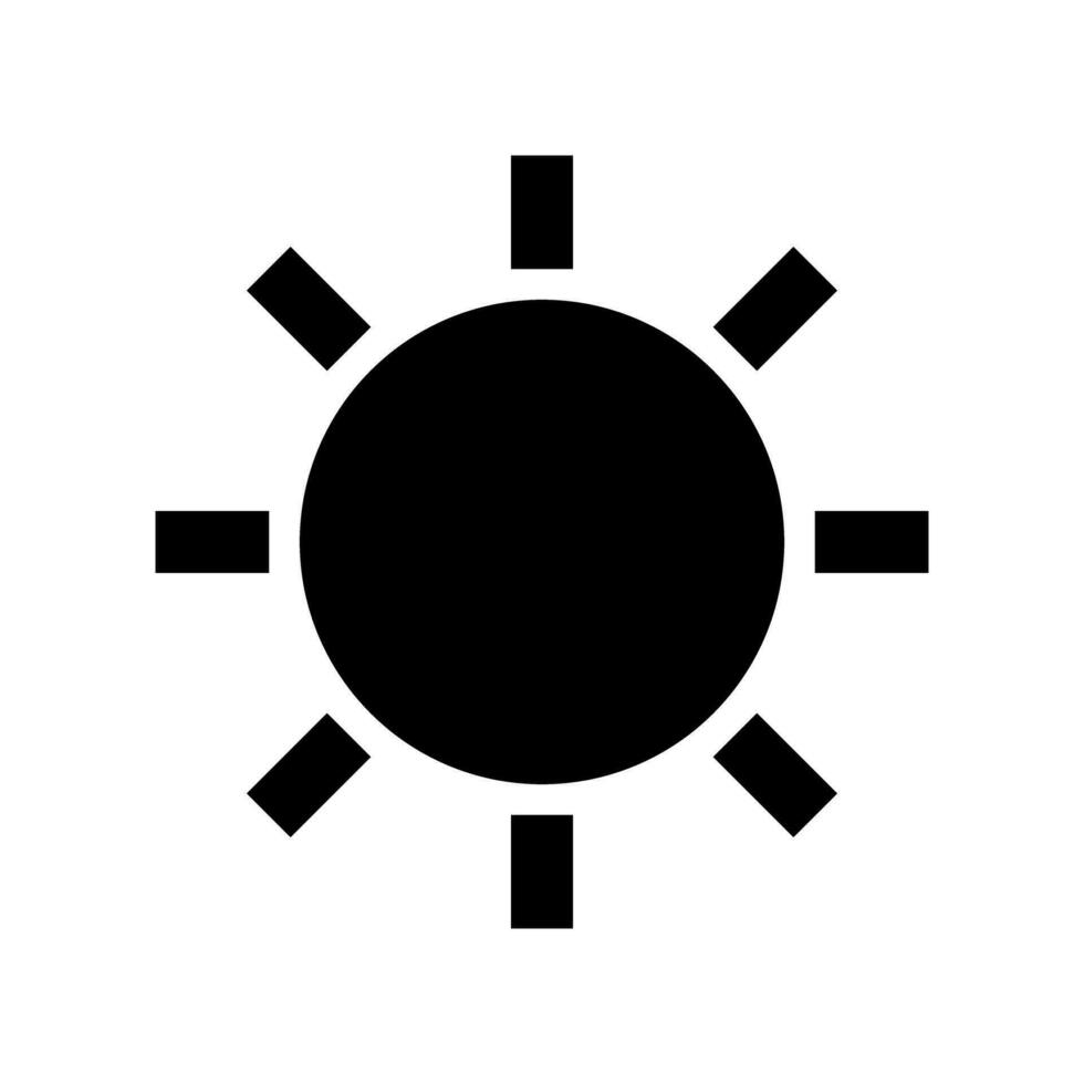 Sun silhouette icon. Heat and brightness. Vector. vector